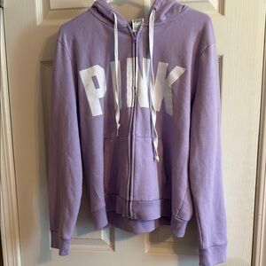 Victoria Secret PINK Purple Hoodie with White Lettering - like new!